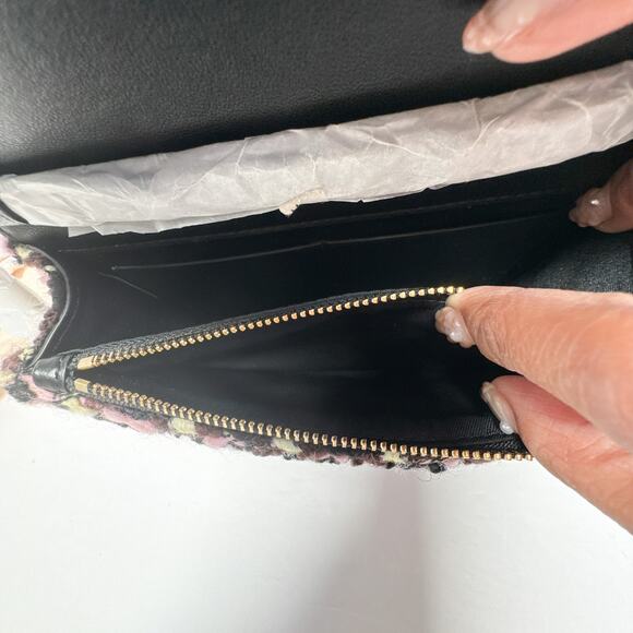 Tory Burch New Mini Kira Tweed Top Handle Chain Wallet Crossbody - Picture 13 of 16